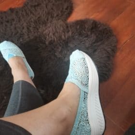 Women’s Breathable Lace Mesh Platform Shoes photo review