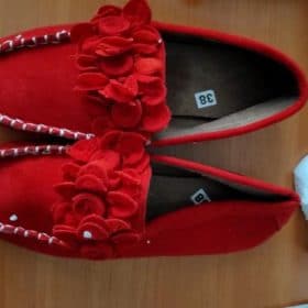 Square Toe Flat Flower Peas Shoes Women Casual Shoes photo review
