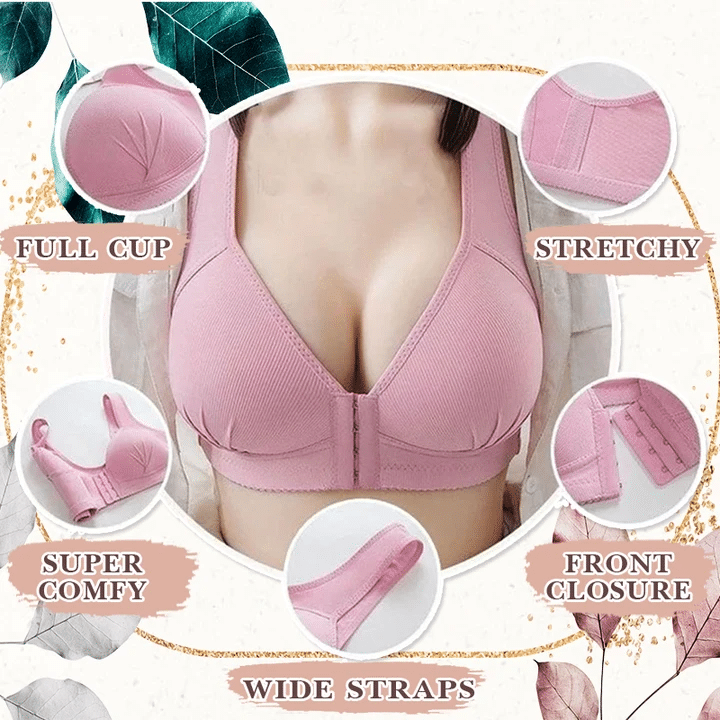 vet-ixioh Plus Size Womens Front Closure Easy On Bras Full Coverage Push Up  Comfort Lift Bralette Daily Wear Bra Beige : : Clothing, Shoes &  Accessories
