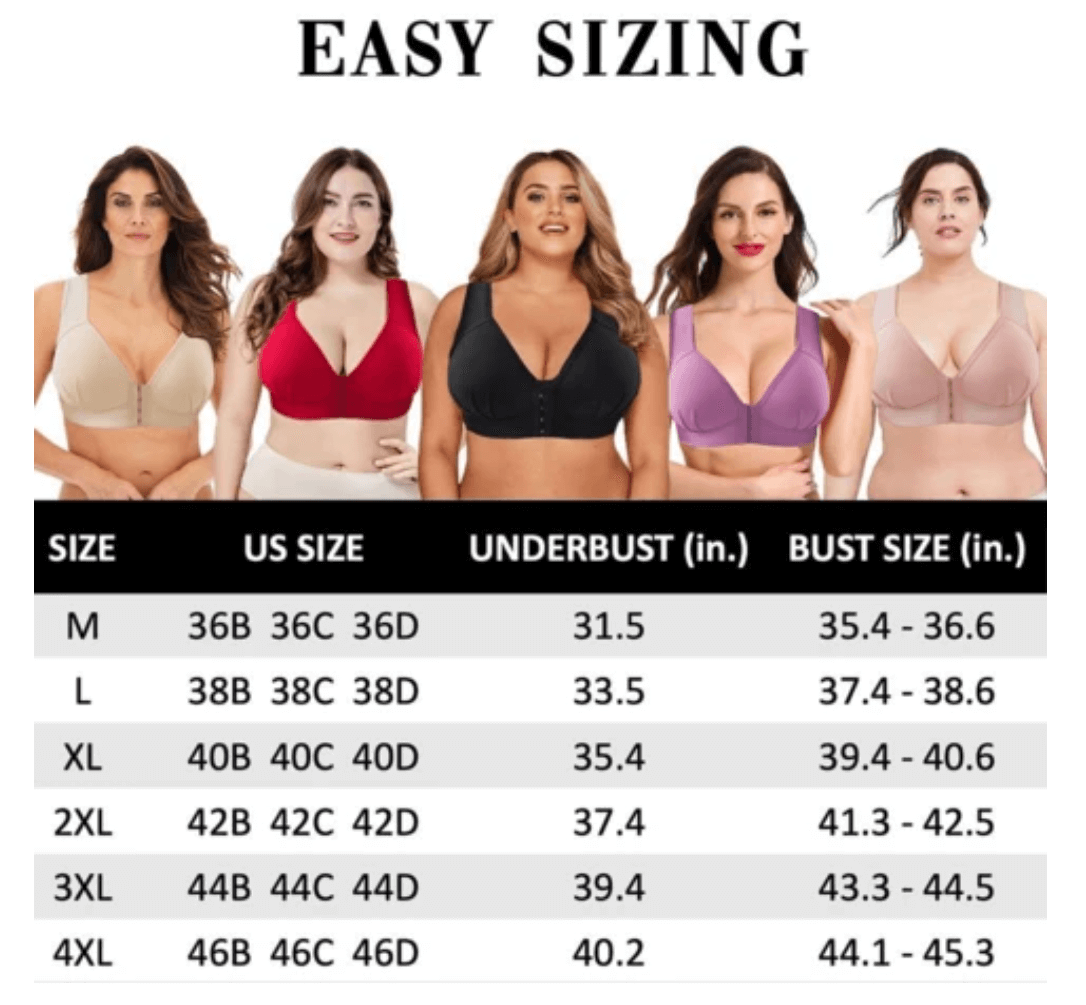 Plus Size Sexy Push Up Front Closure Bra – Flory Market