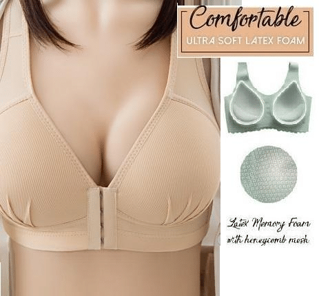 purcolt Plus Size Front Closure Wire Free Bra for Women, Sexy Lace Plunge  Bras Comfort Push Up Bralettes Lightly Lined Breathable Shaping Brassiere